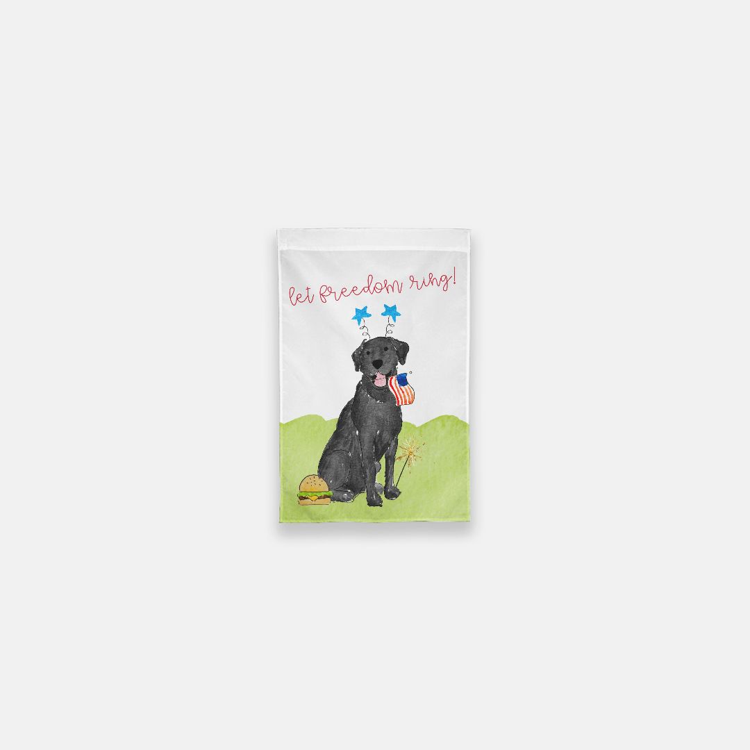 Patriotic Lab Garden Flag
