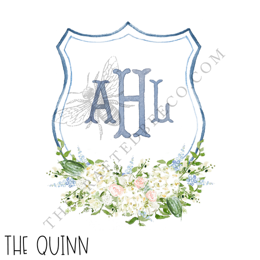 custom crest for wedding monogram