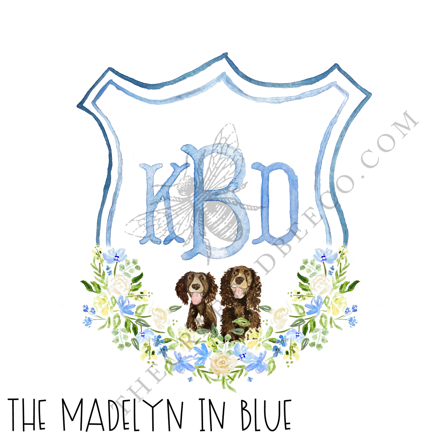 The Madelyn in Blue Semi-Custom Crest Digital Files