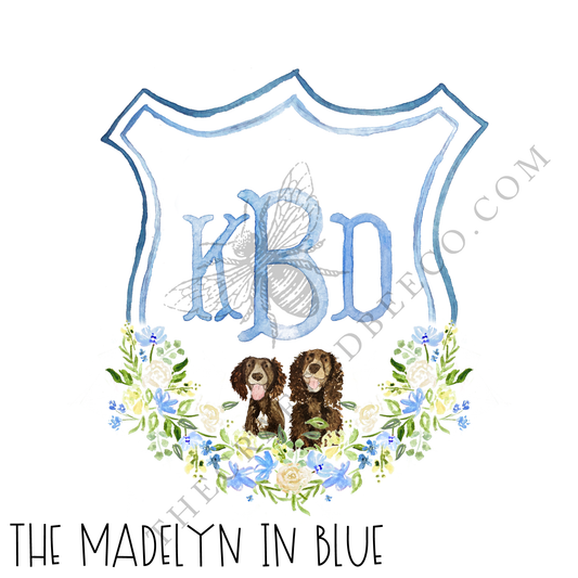 The Madelyn in Blue Semi-Custom Crest Digital Files