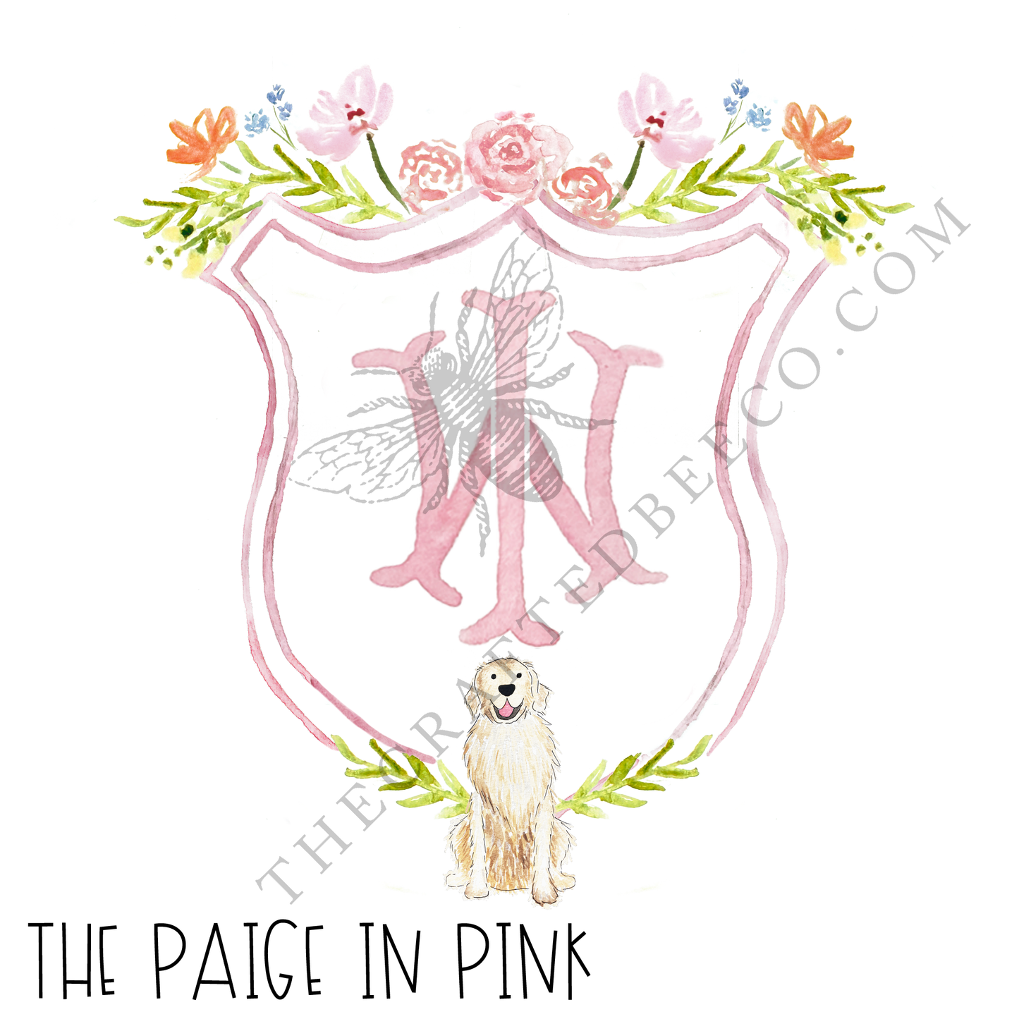 The Paige in Pink Semi-Custom Crest Digital Files