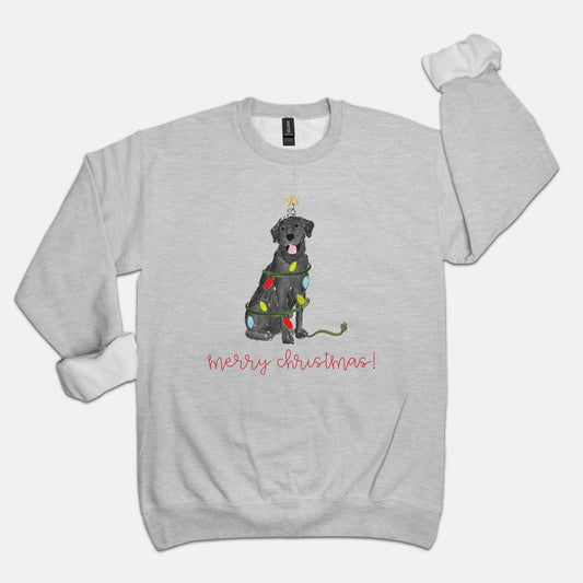 Festive Black Lab Sweatshirt Gildan