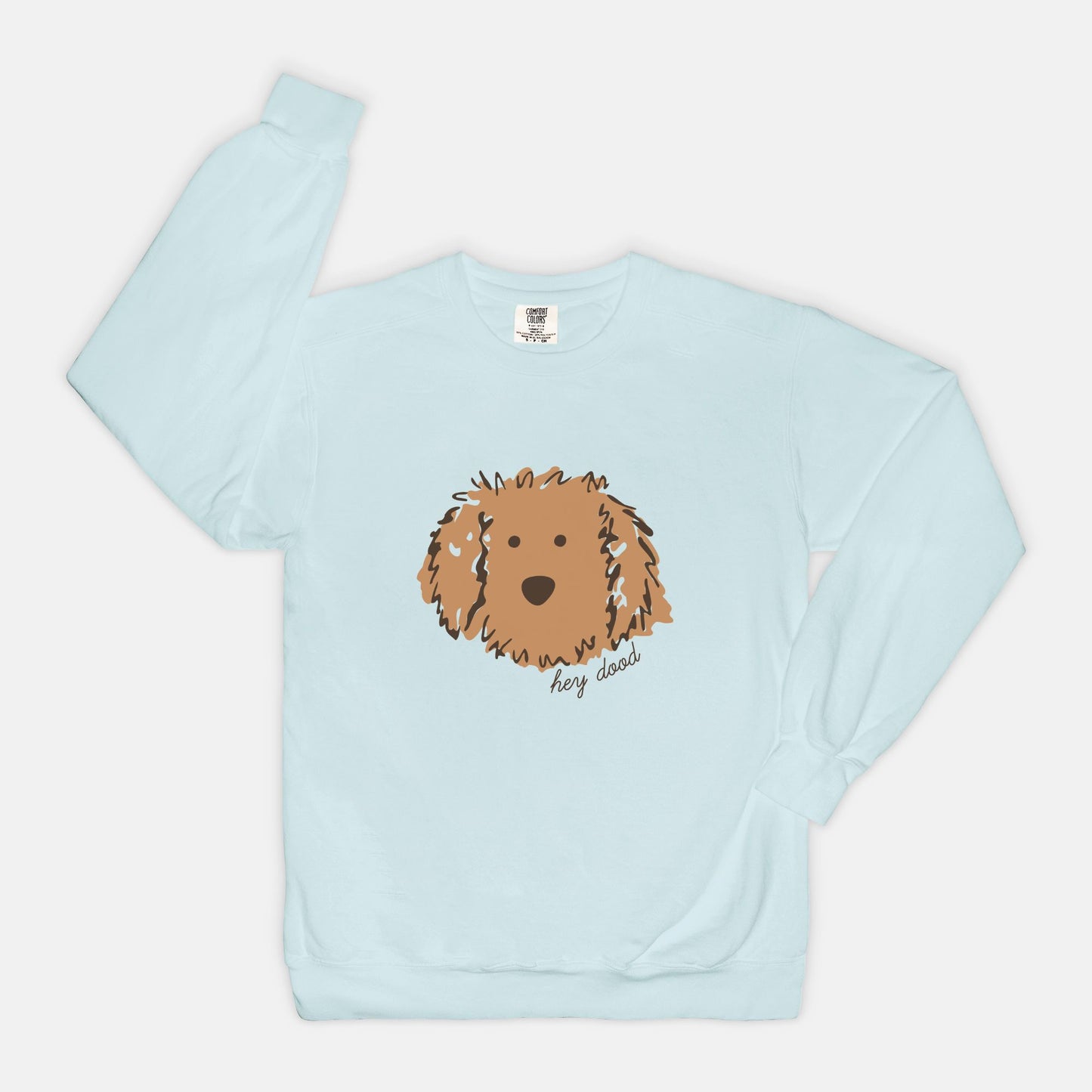 Hey Dood Apricot Doodle Comfort Color Sweatshirt