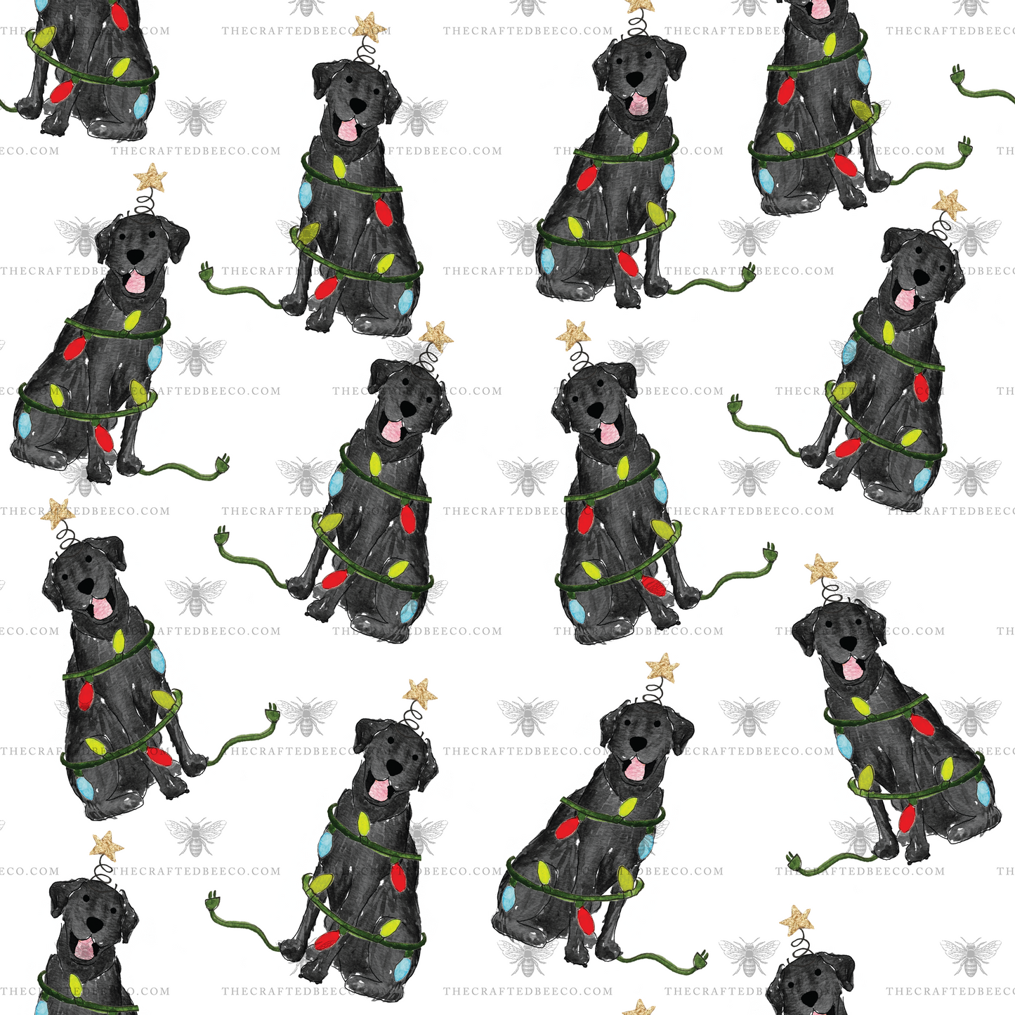 Festive Christmas Black Lab Pajama Pants