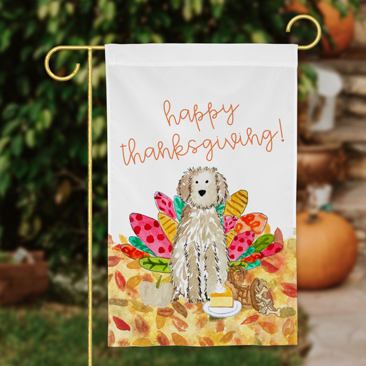 Thanksgiving Gobble Doodle Garden Flag