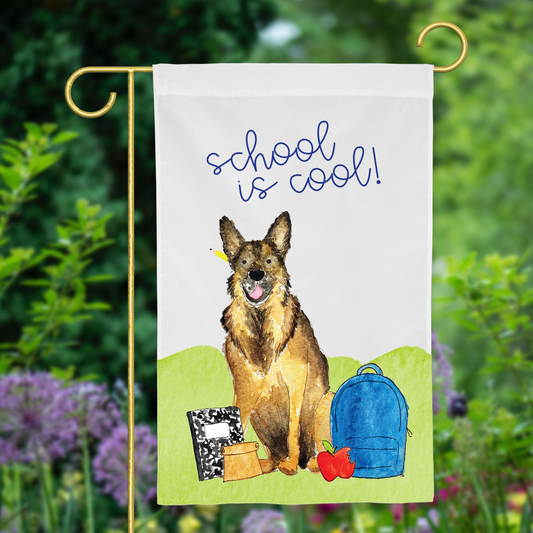 Smarty Pants German Shepherd Garden Flag