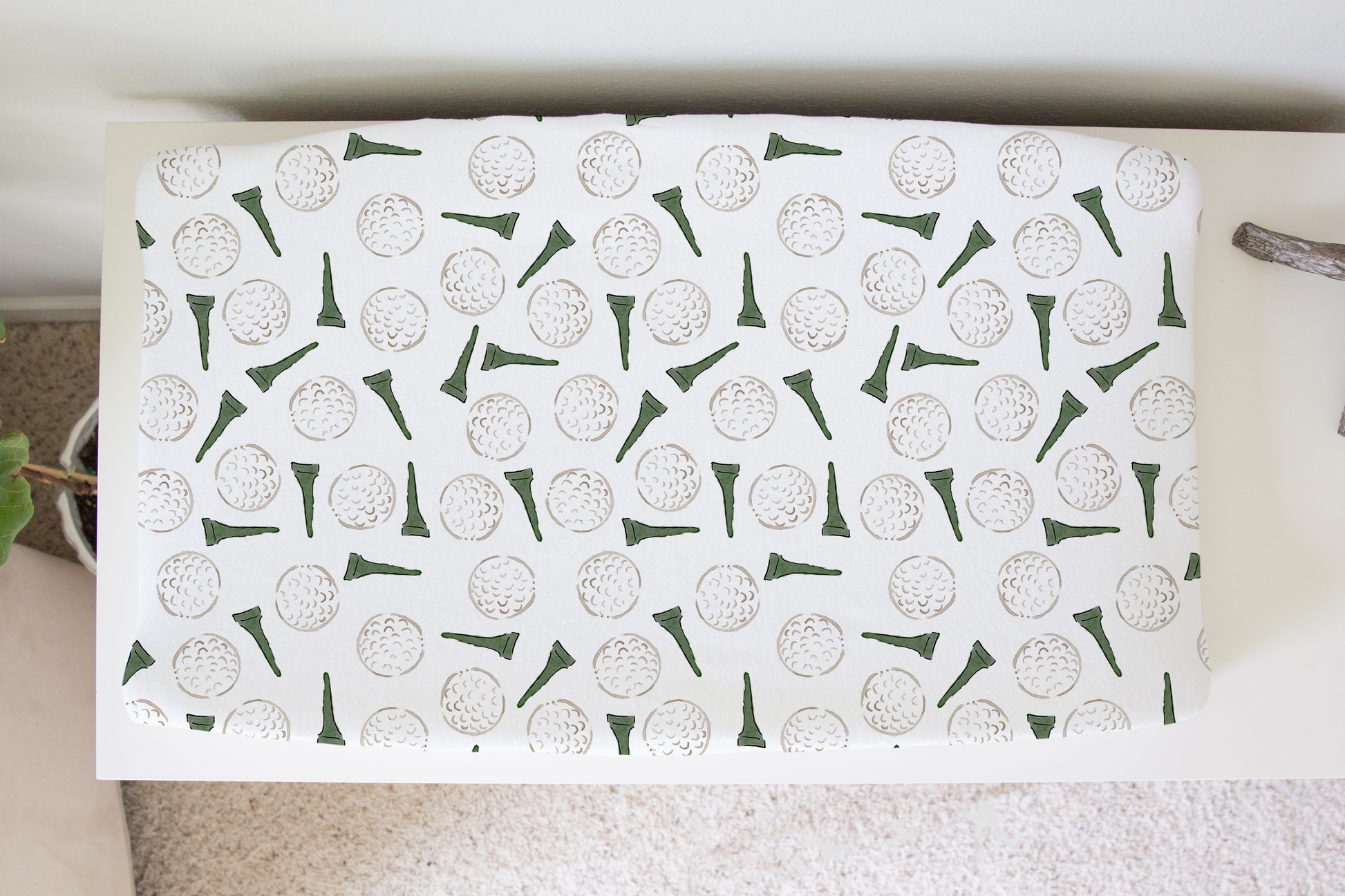 golf changing pad cover for golf baby nursery