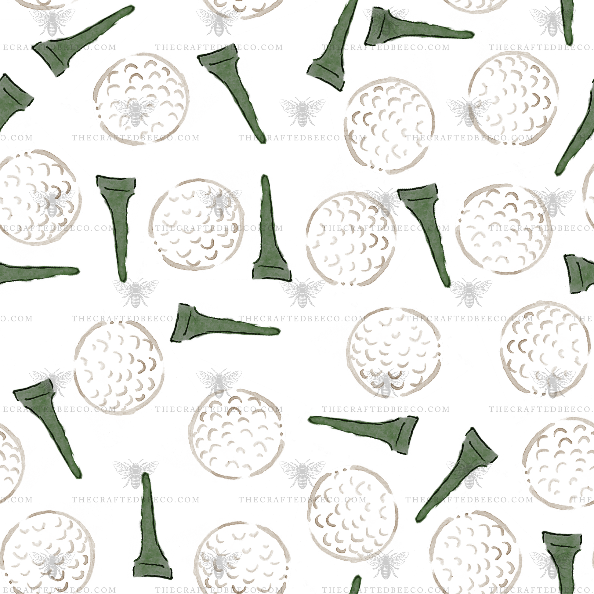 golf crib sheets closeup of pattern with neutrals green and beige perfect for a little boys nursery