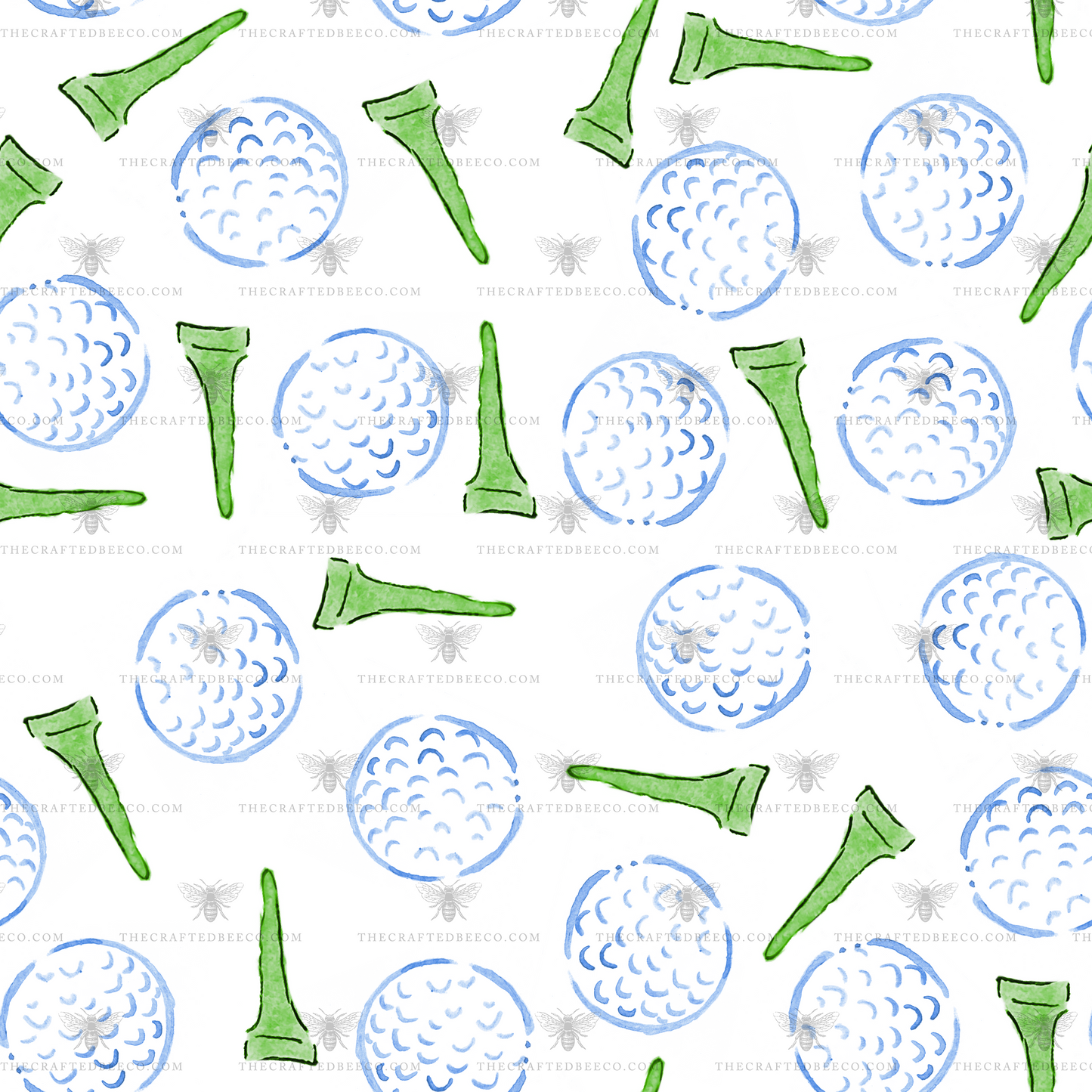 Golf Tee Pattern Hostess Towel