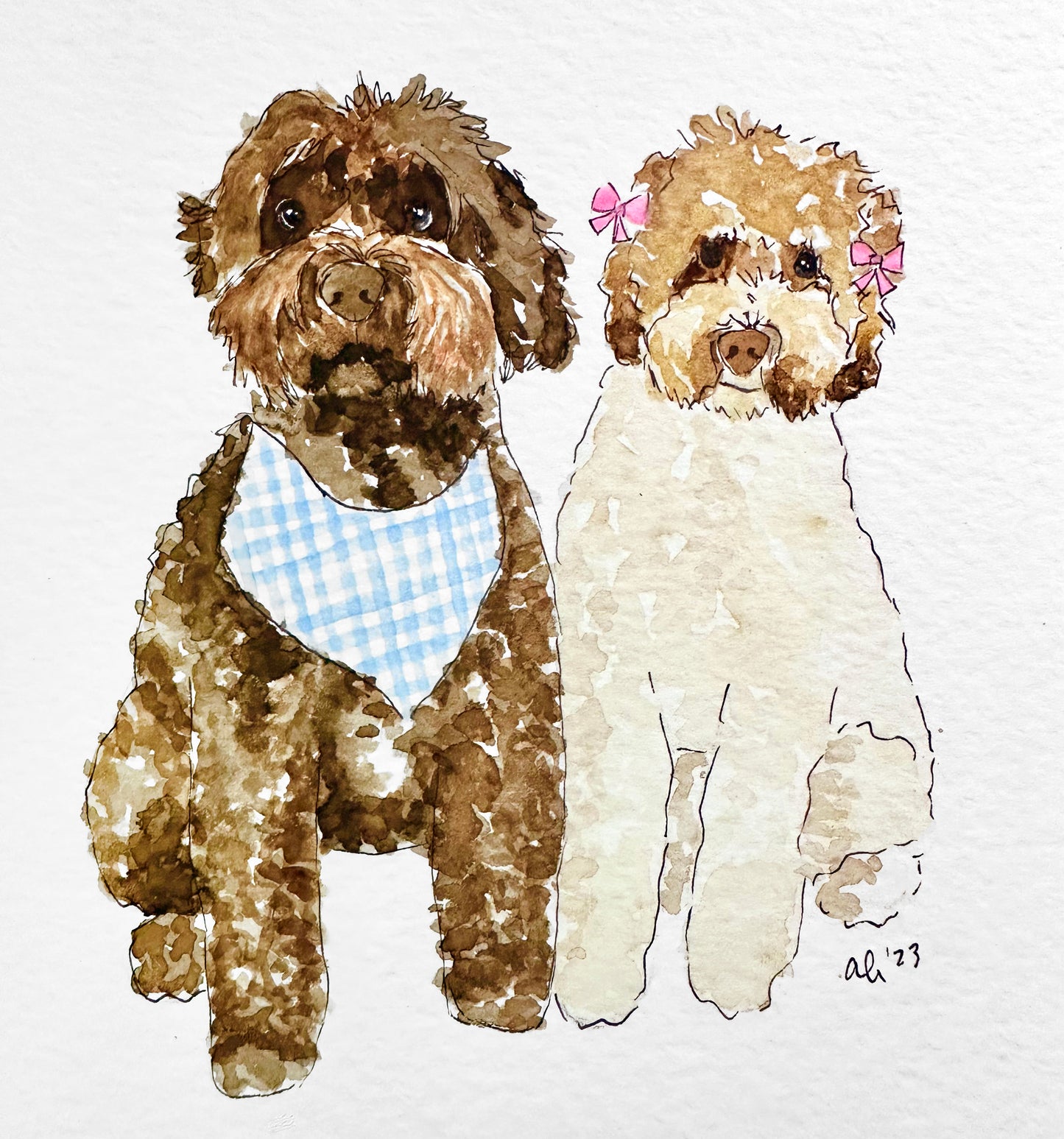Custom Watercolor Pet Illustration