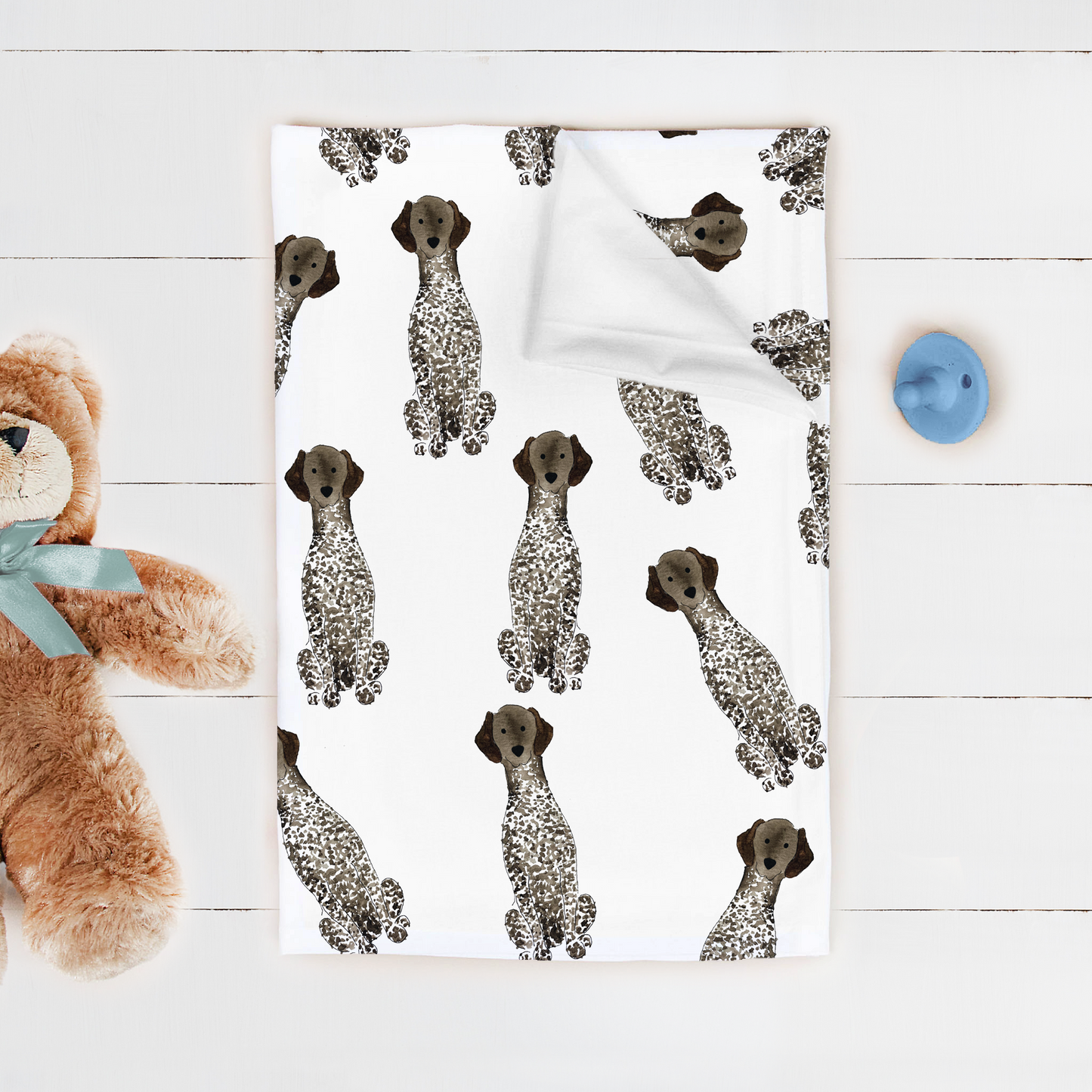 German Shorthaired Pointer Swaddle Blanket