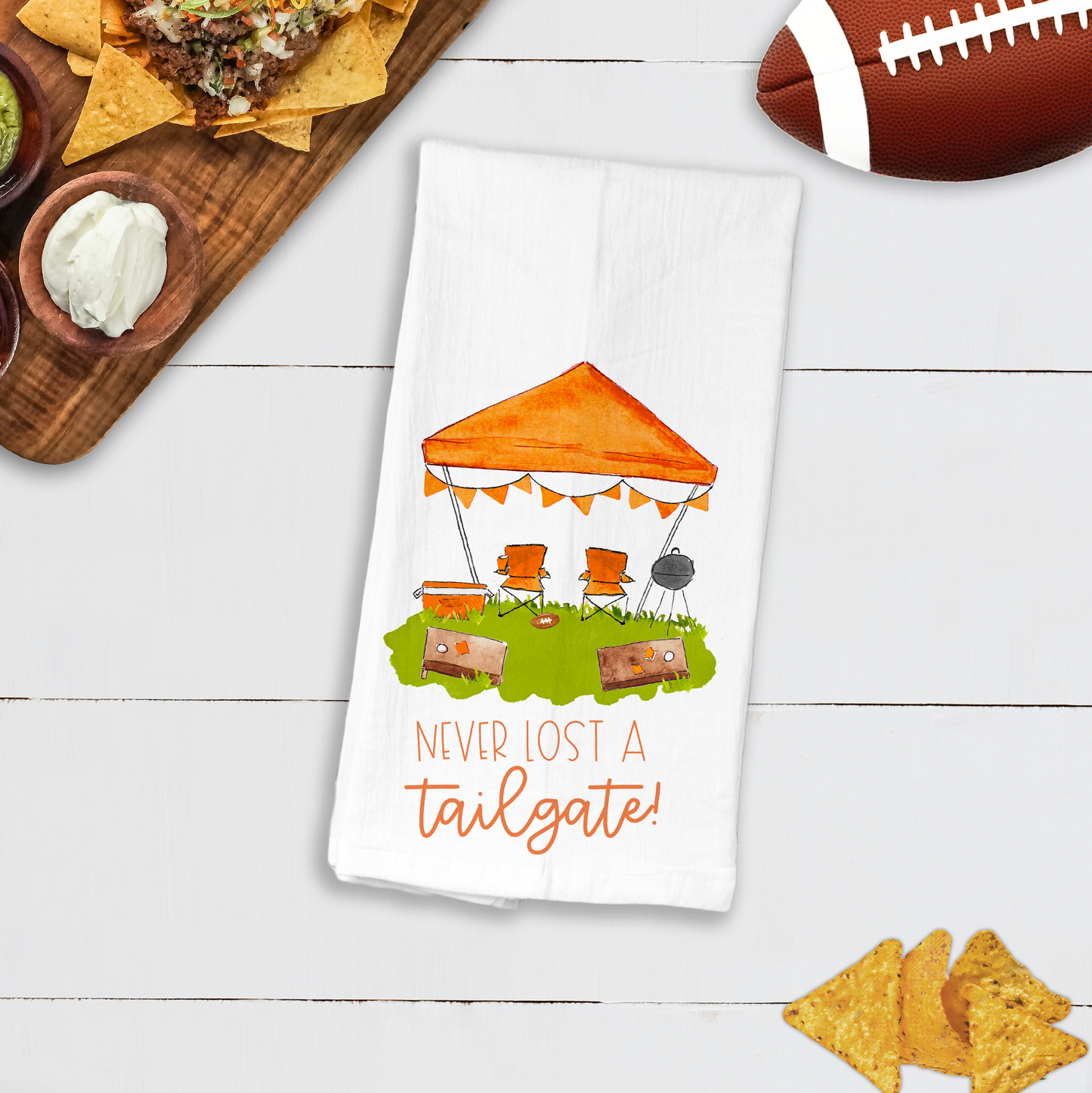 Never Lost a Tailgate Tea Towel | Football Tailgate Tea Towel