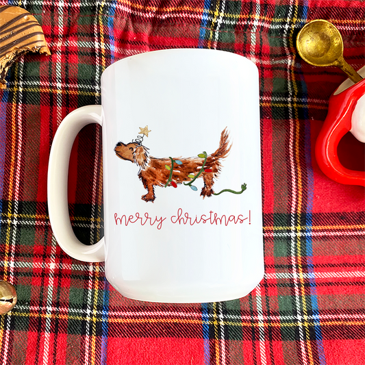 Festive Christmas Dachshund Mug