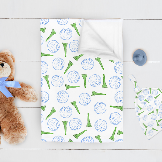 Golf Tee Pattern Baby Swaddle Blanket | Golf Baby Swaddle