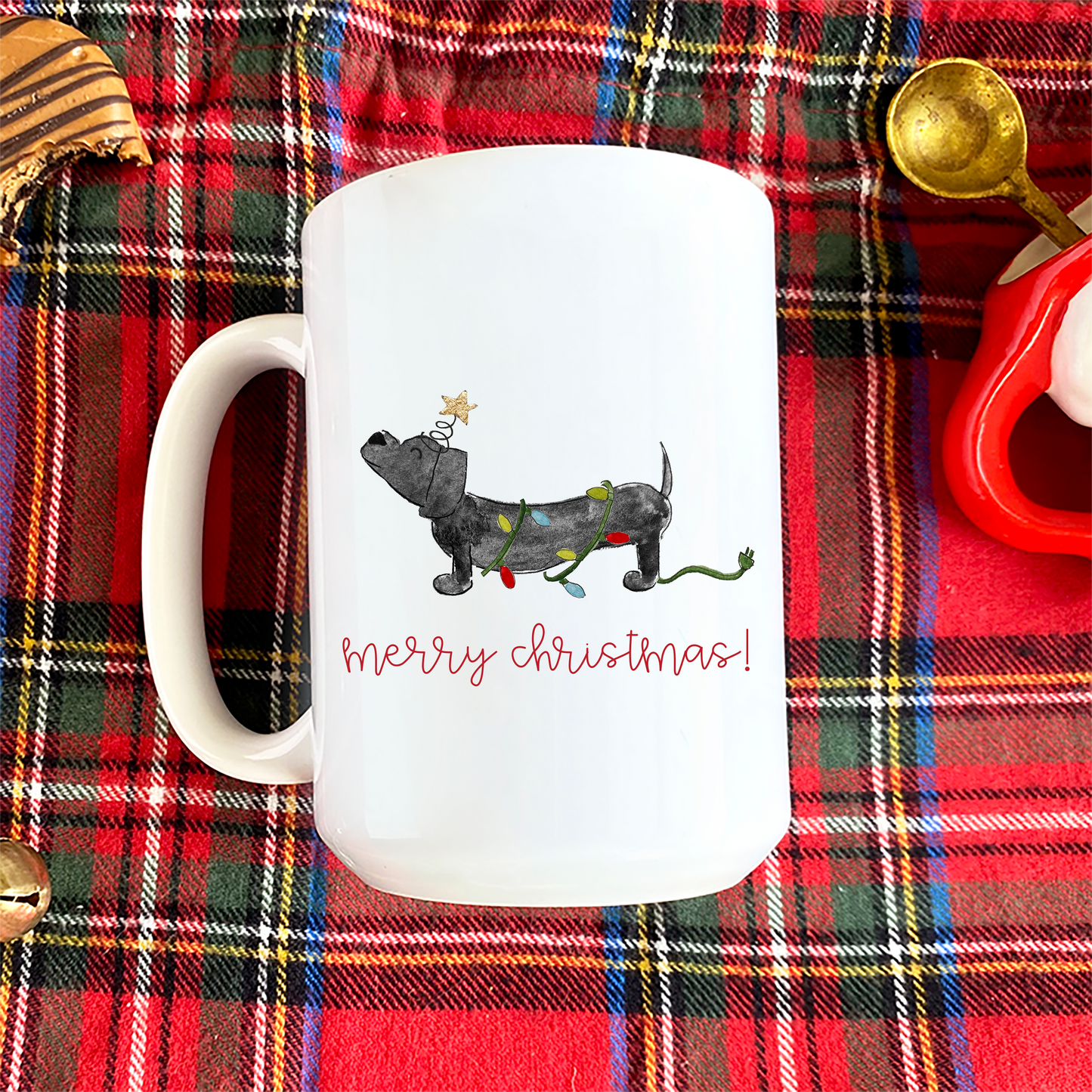 Festive Christmas Dachshund Mug