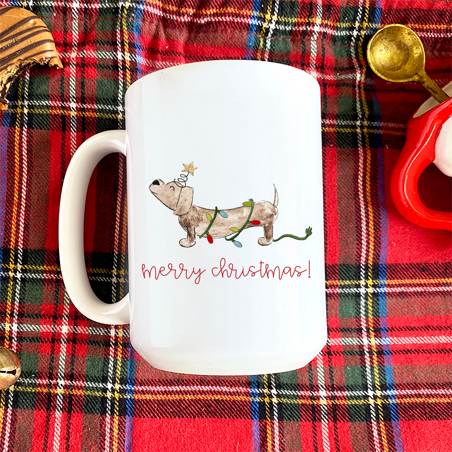Festive Christmas Dachshund Mug