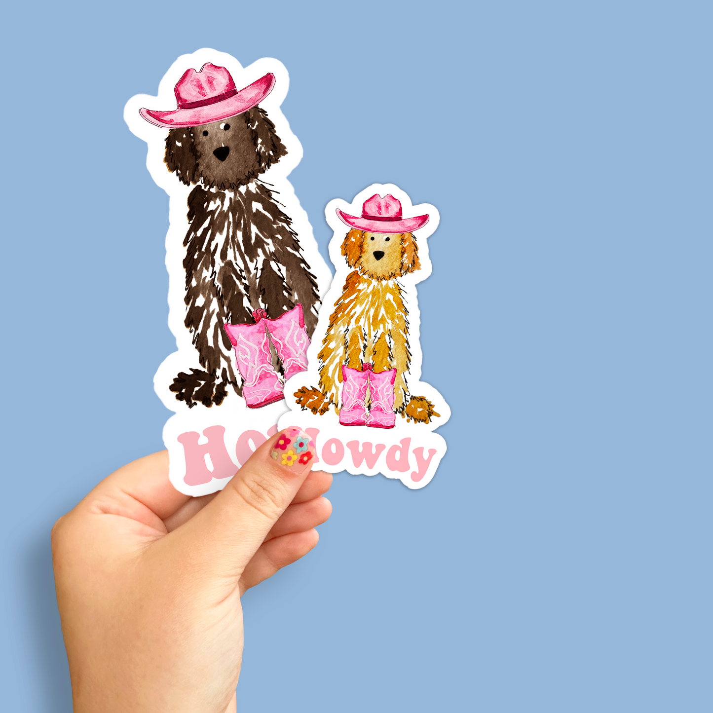 Howdy Cowgirl Doodle Decal Sticker