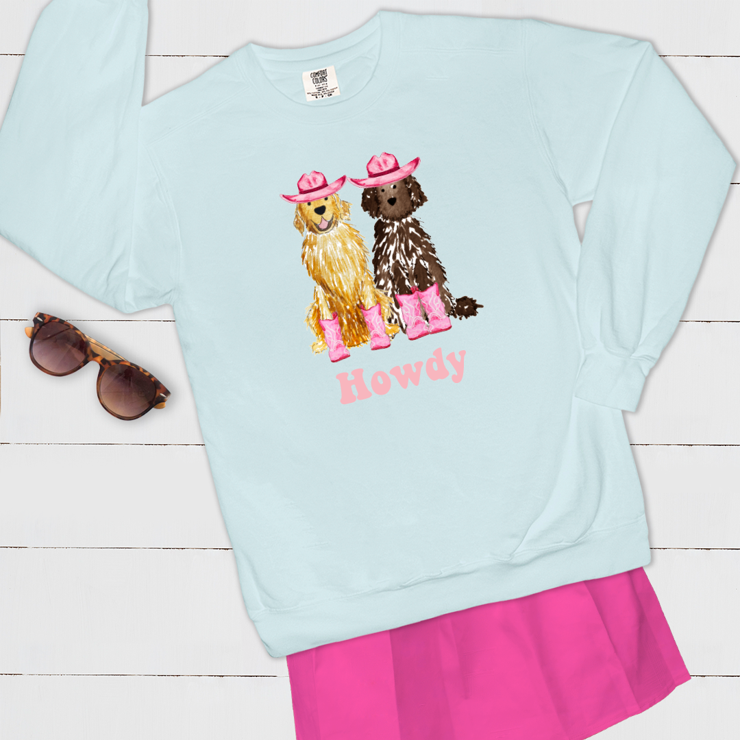 Howdy Cowgirl Mix and Match Pet Sweatshirt