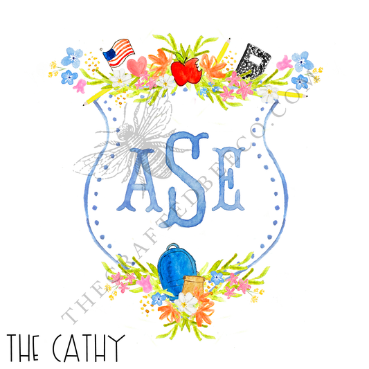 custom crest for teachers and back to school classroom decor. A great teacher gift!