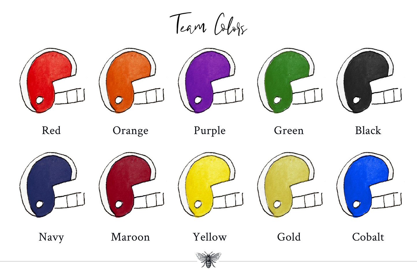 Sporty Football Doodle Tea Towel