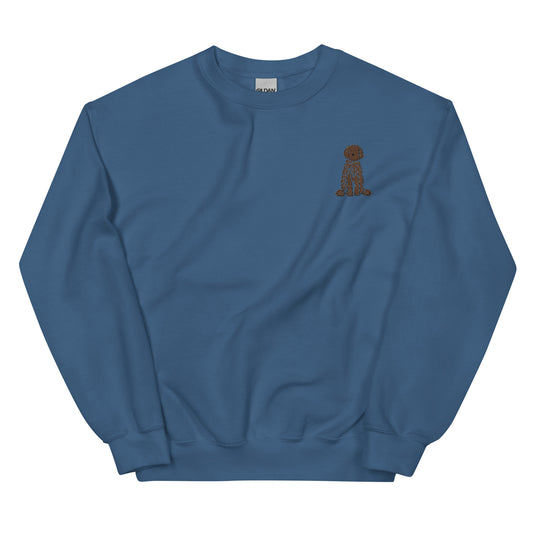 Embroidered Brown Doodle Sweatshirt
