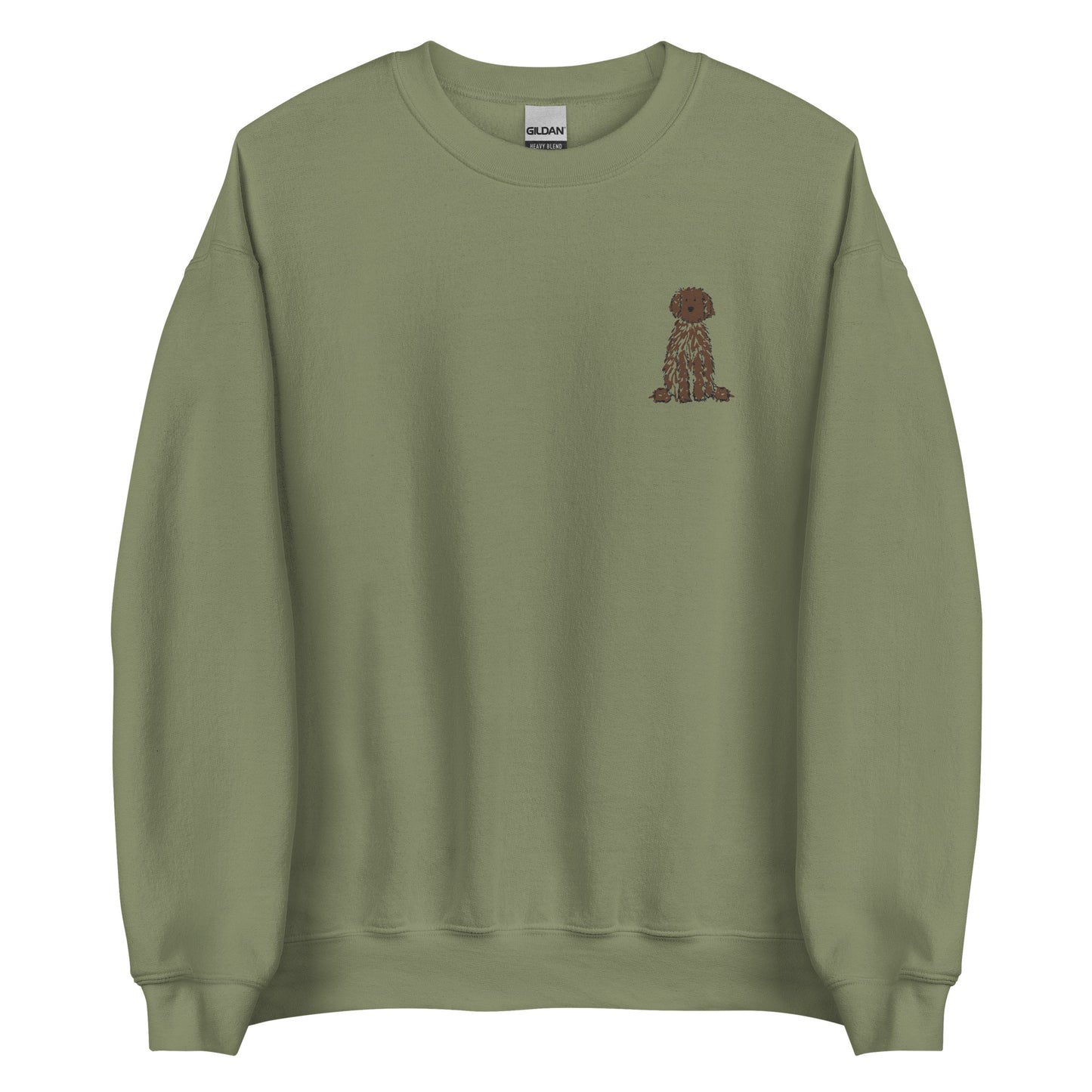 Embroidered Brown Doodle Sweatshirt