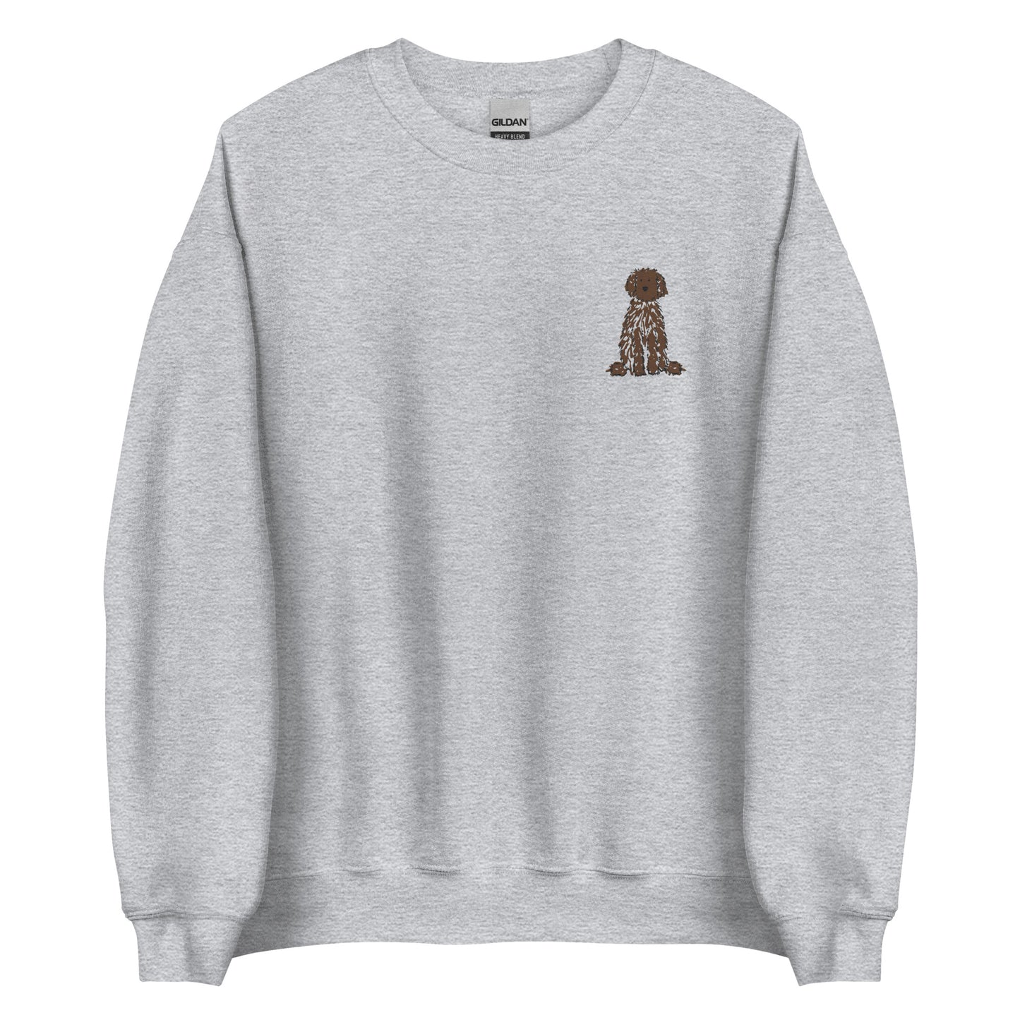 Embroidered Brown Doodle Sweatshirt