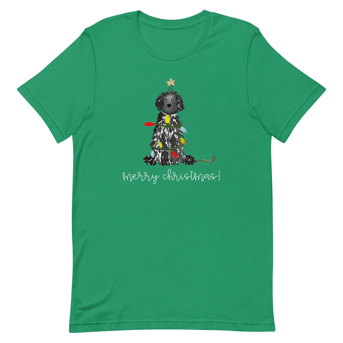 Festive Christmas Black Doodle Bella Canvas Tee