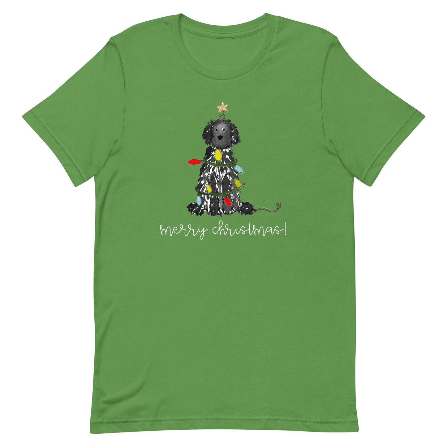 Festive Christmas Black Doodle Bella Canvas Tee
