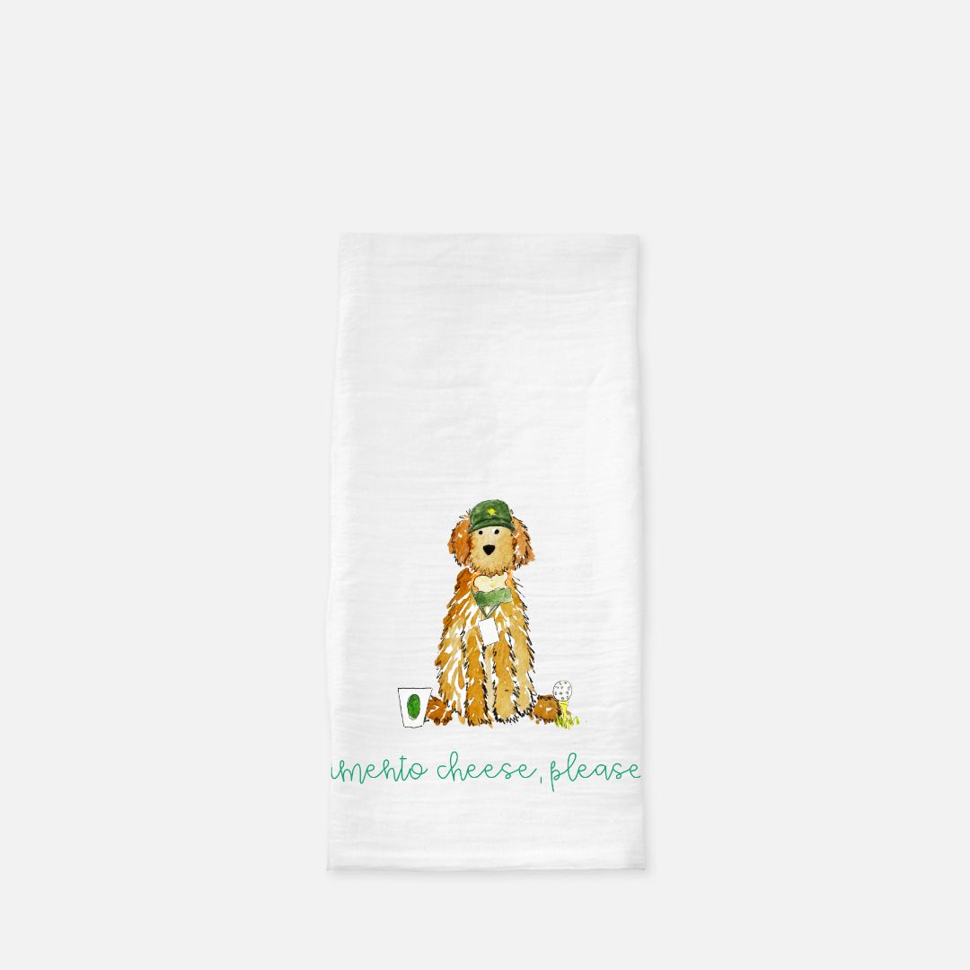Golf Patron Doodle Tea Towel