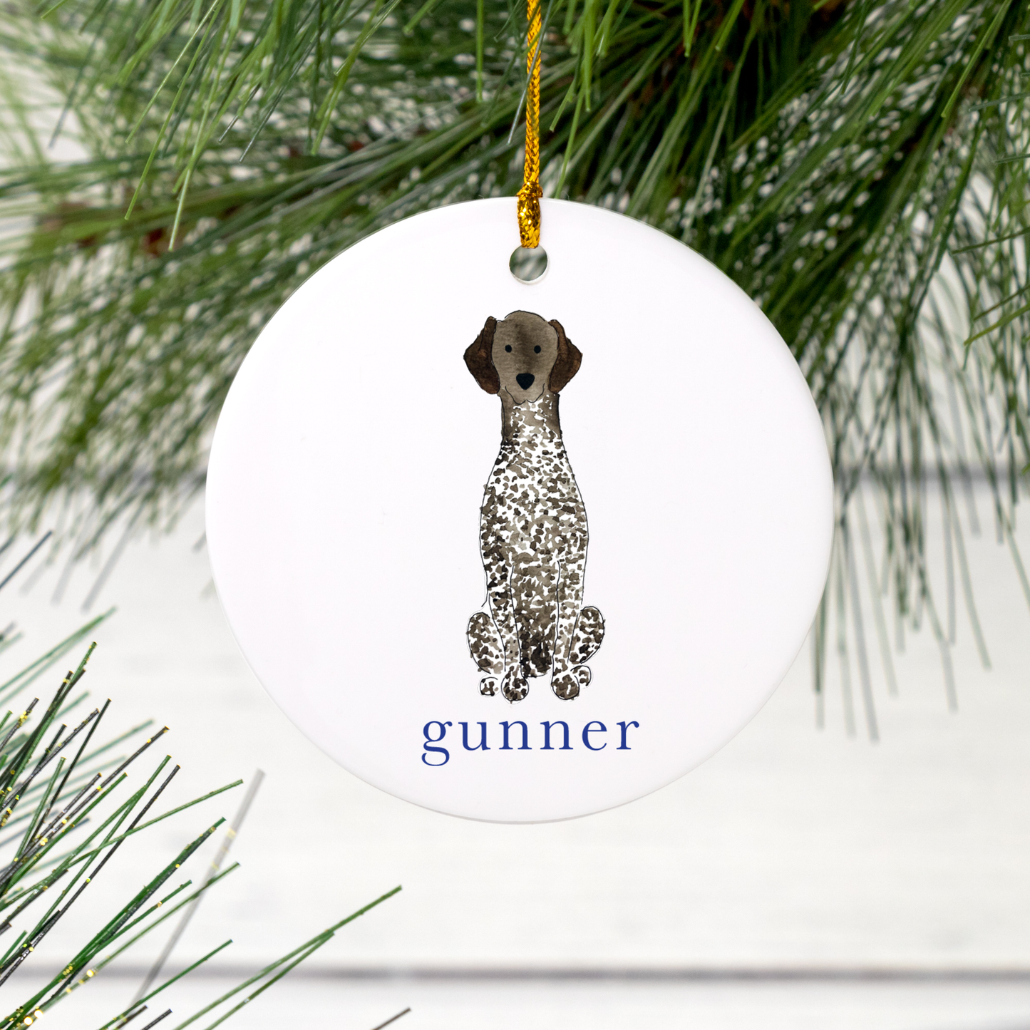 Personalized German Shorthaired Pointer Ornament