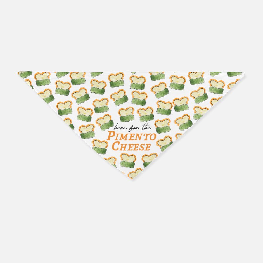 Here for the Pimento Cheese Golf Dog Tie On Bandana