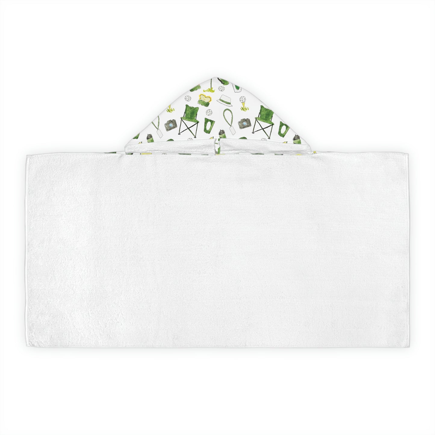 Golf Patron Pattern Youth Hooded Towel