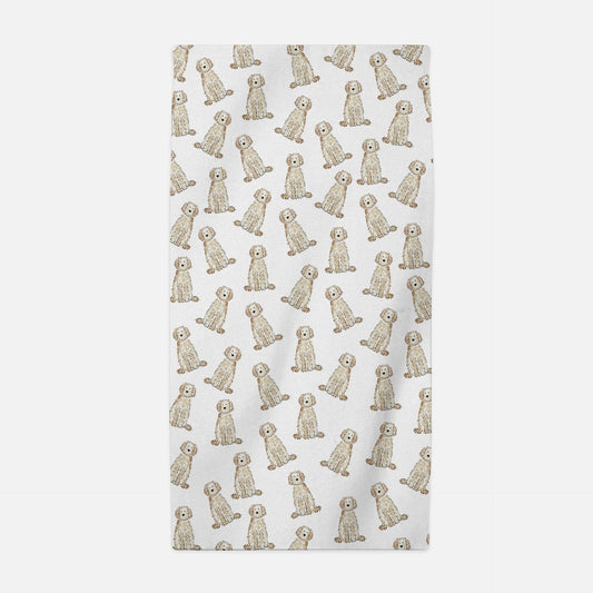 Cream Doodle Beach Towel
