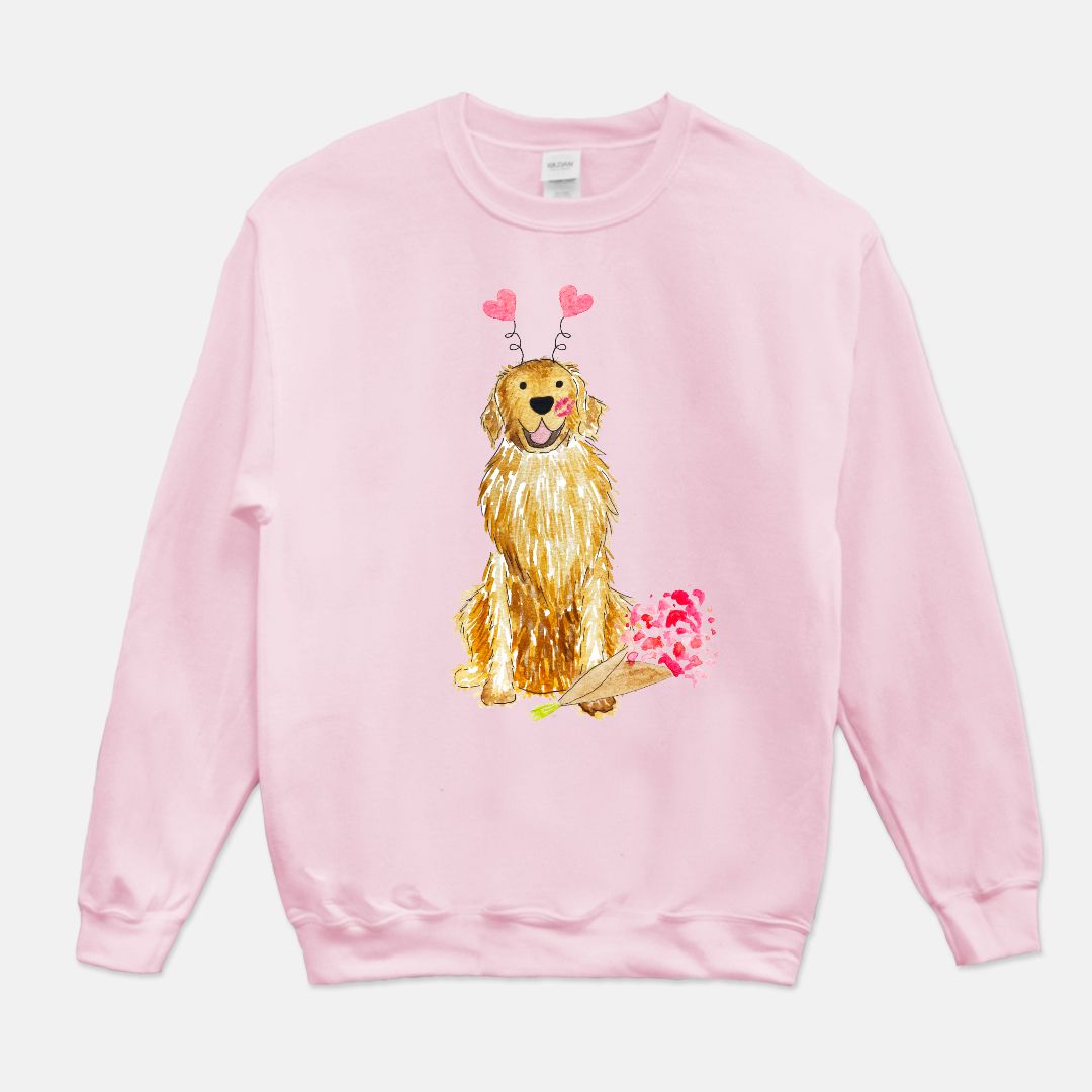 Lovey Dovey Golden Retriever Sweatshirt
