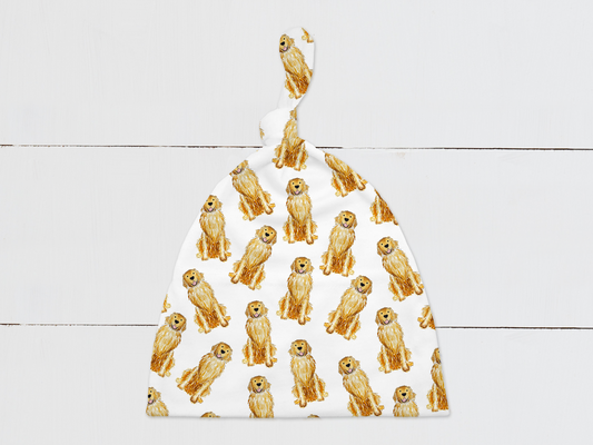 Golden Retriever Baby Knotted Beanie