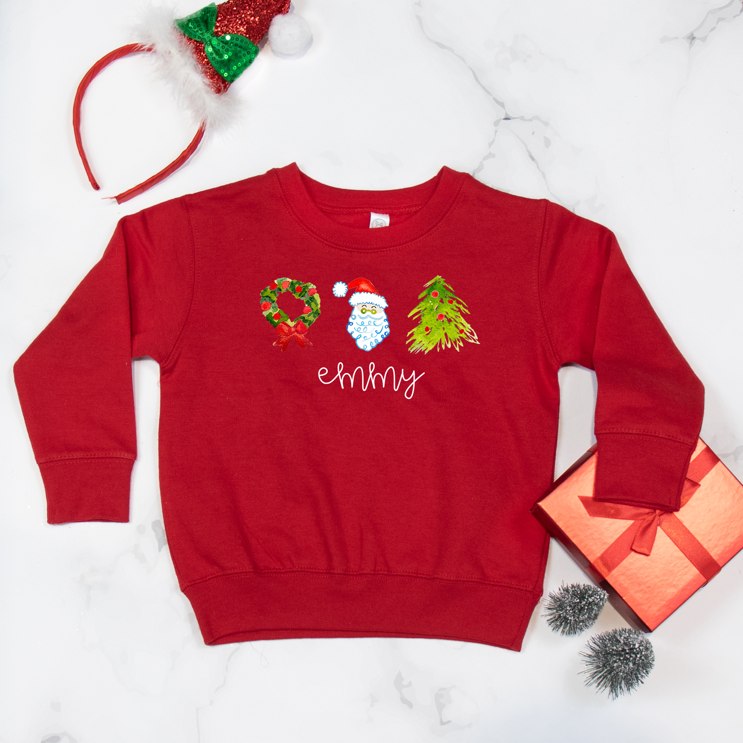 Personalized Christmas Trio Toddler Sweatshirt