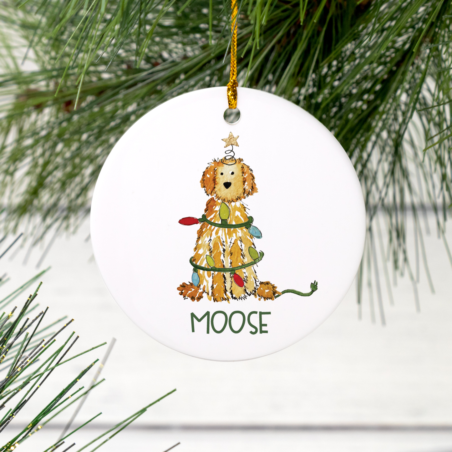 Festive Christmas Doodle Ornament