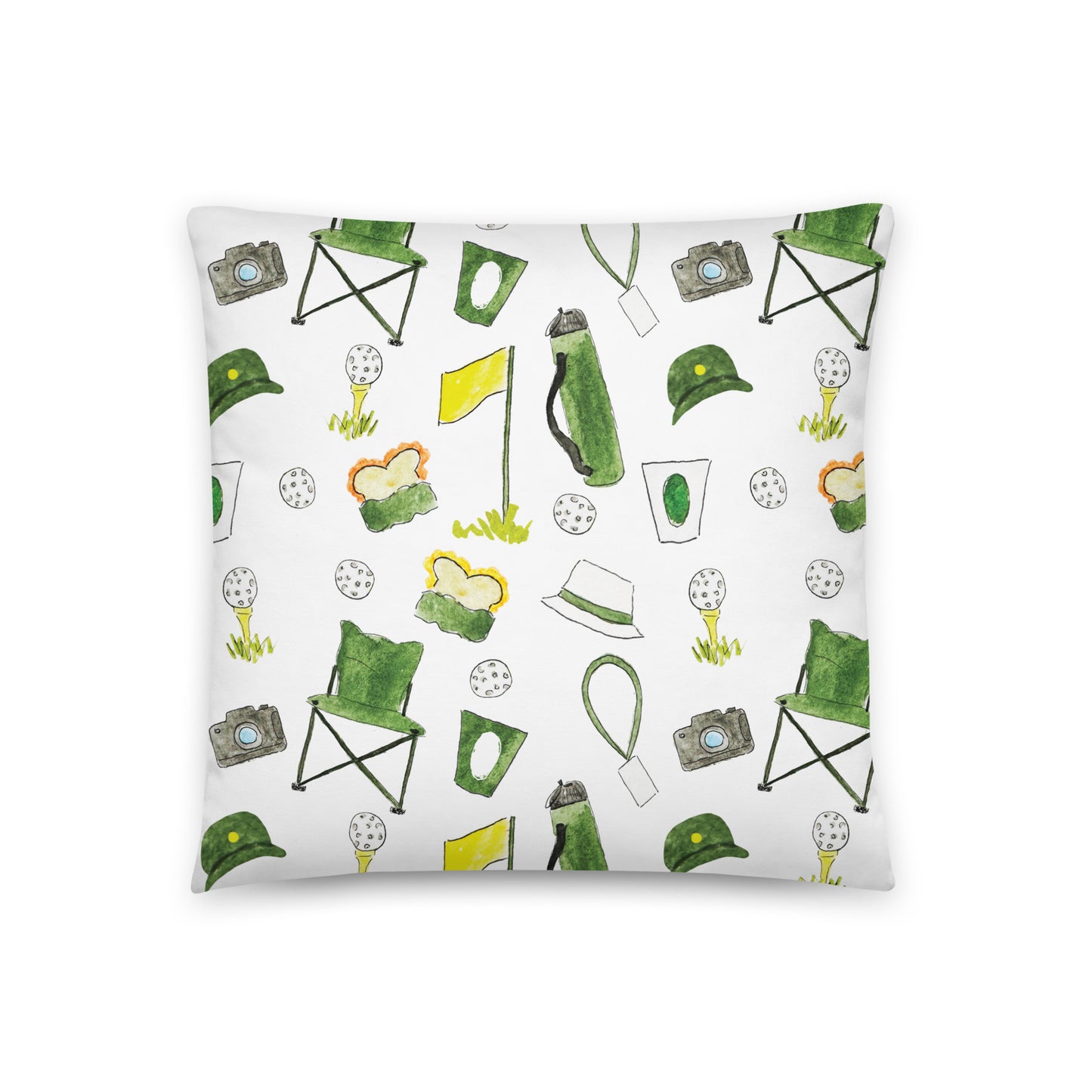Golf Patron Pattern Throw Pillow