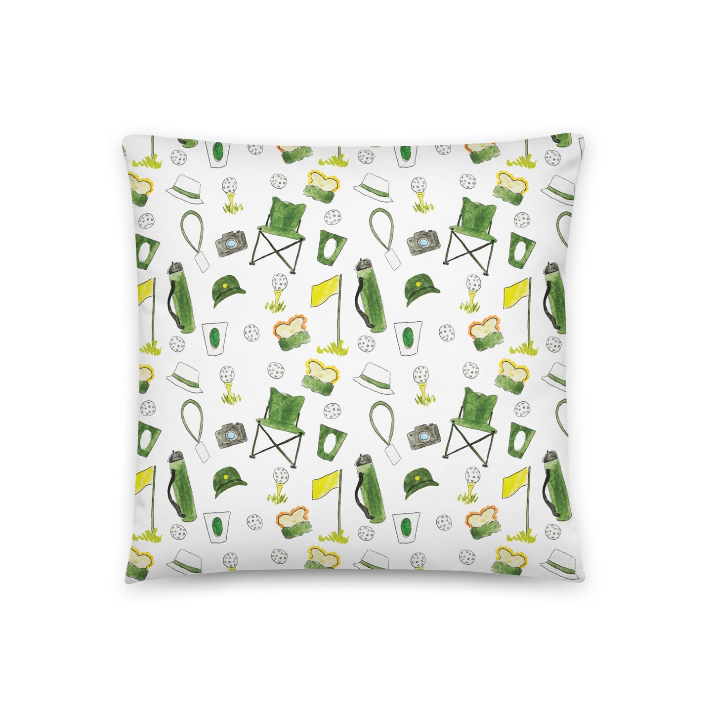 Golf Patron Pattern Throw Pillow