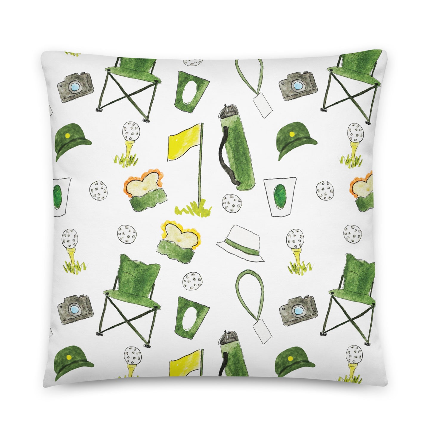 Golf Patron Pattern Throw Pillow