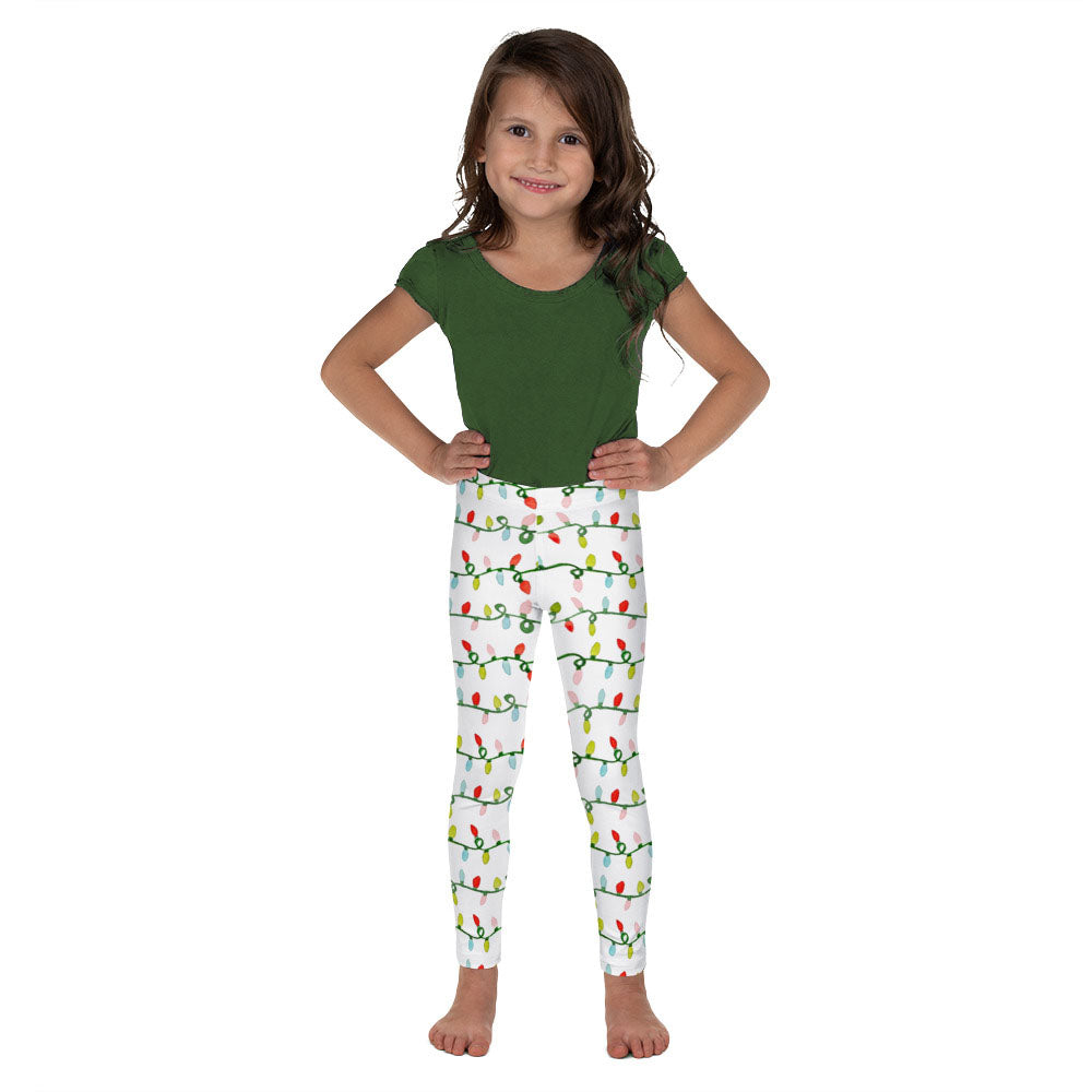 Watercolor Christmas Lights Toddler & Kid's Leggings