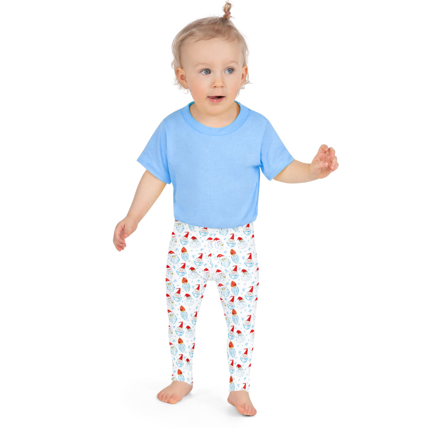 Watercolor Saint Nick Pattern Toddler & Kid's Leggings