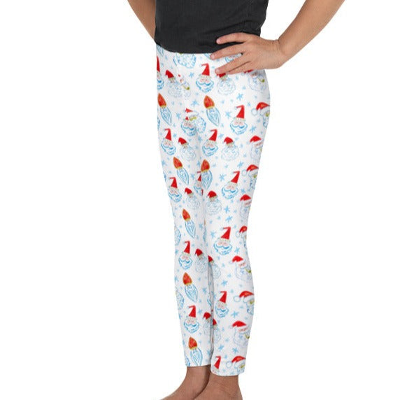 Watercolor Saint Nick Pattern Toddler & Kid's Leggings