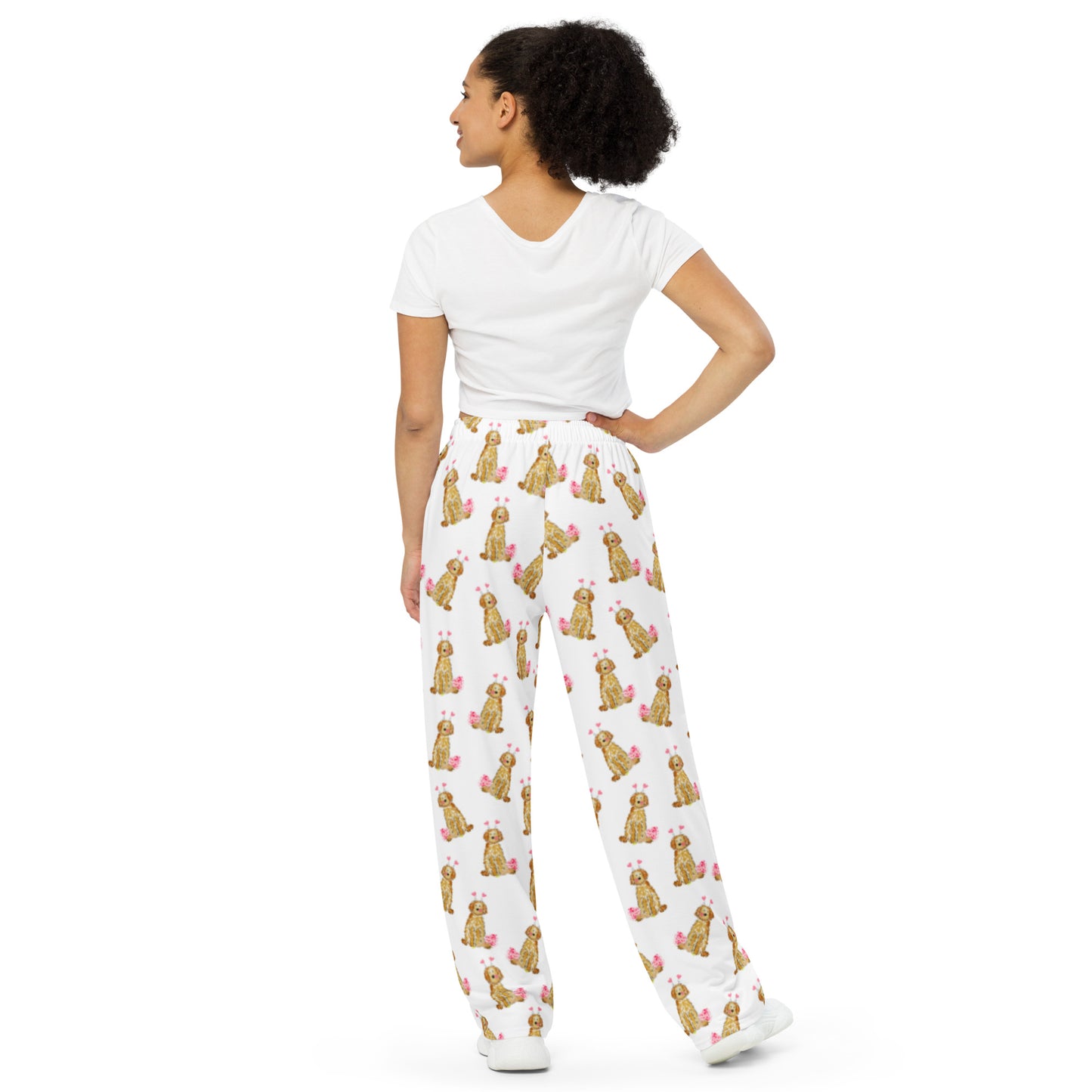 Lovey Dovey Apricot and Cream Doodle Pajama Pants