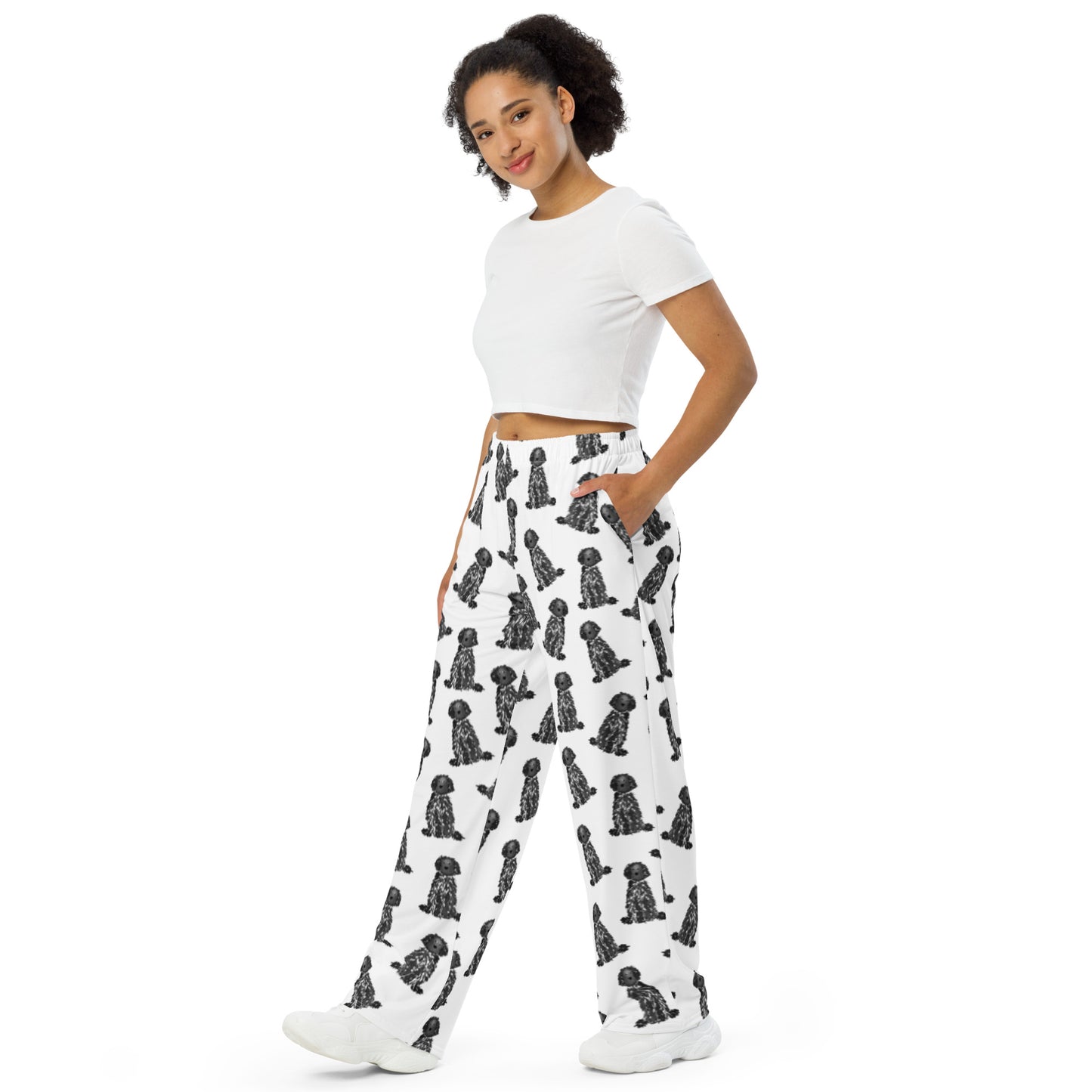Black Doodle Pajama Pants | Black Goldendoodle Pajamas
