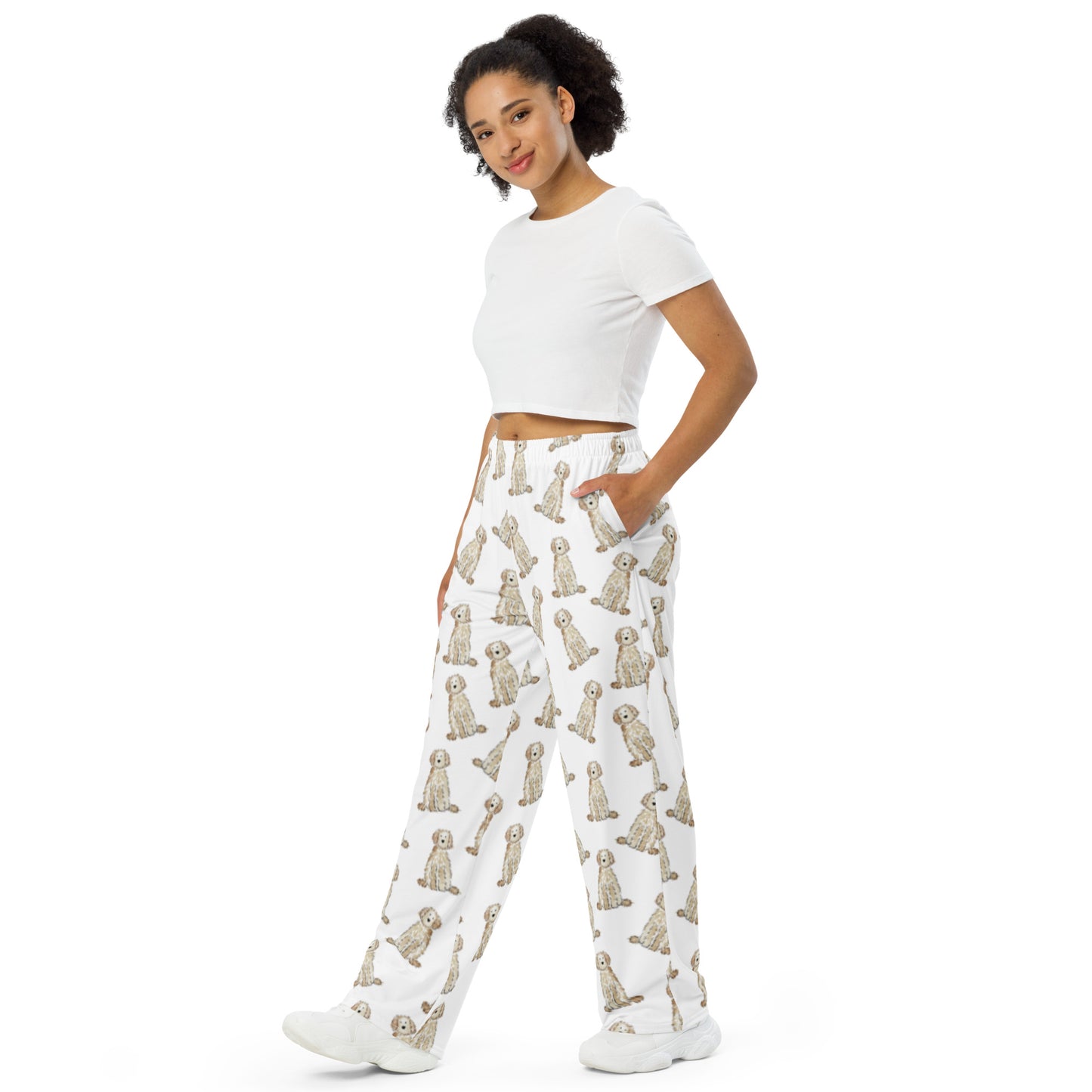 Cream Doodle Pajama Pants | Cream Goldendoodle Pajamas