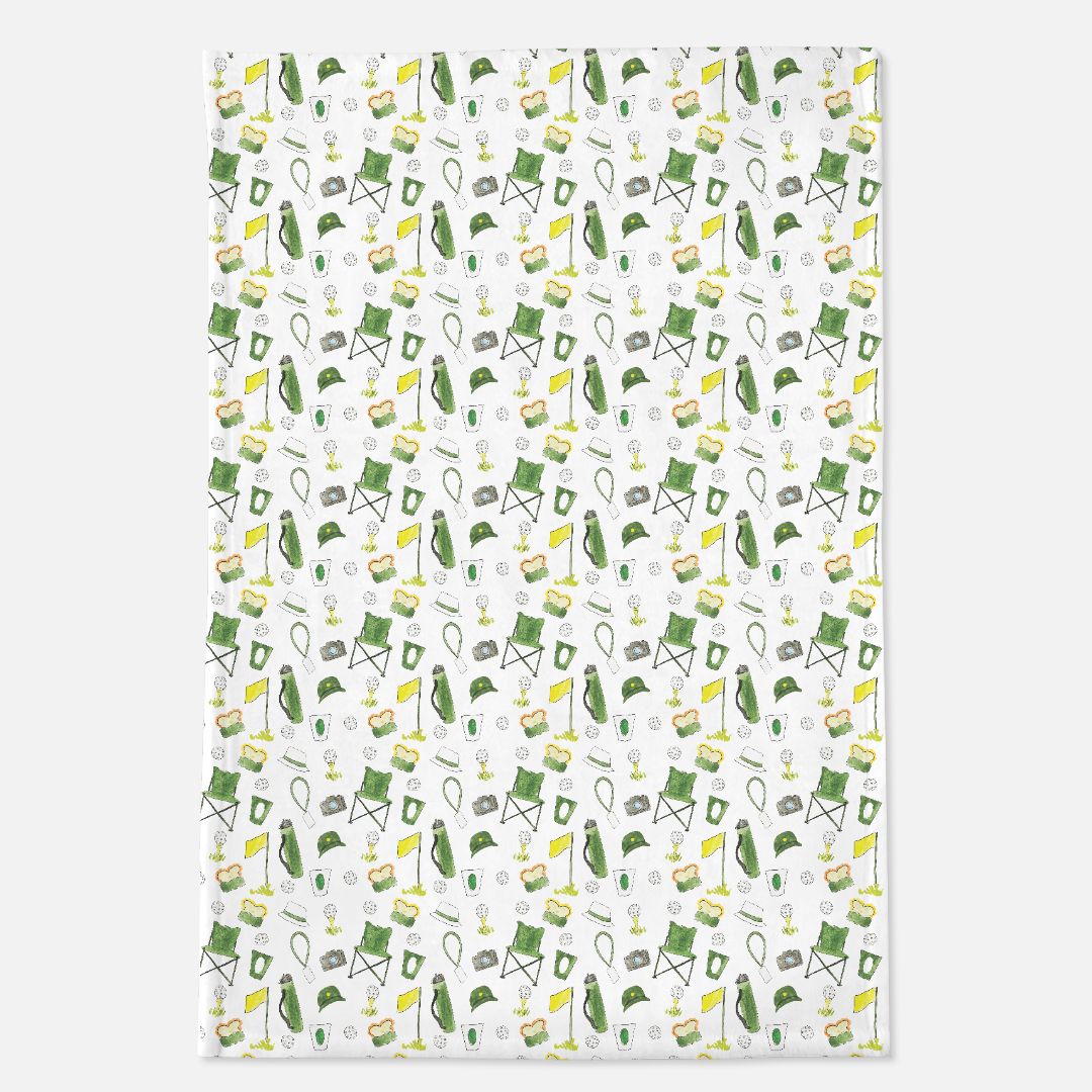 Golf Patron Pattern Minky Blanket