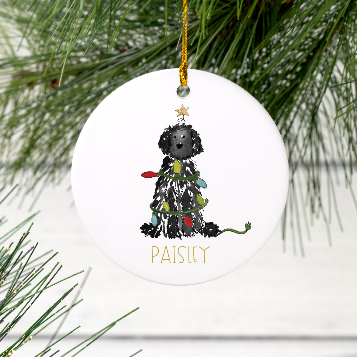 Festive Christmas Doodle Ornament
