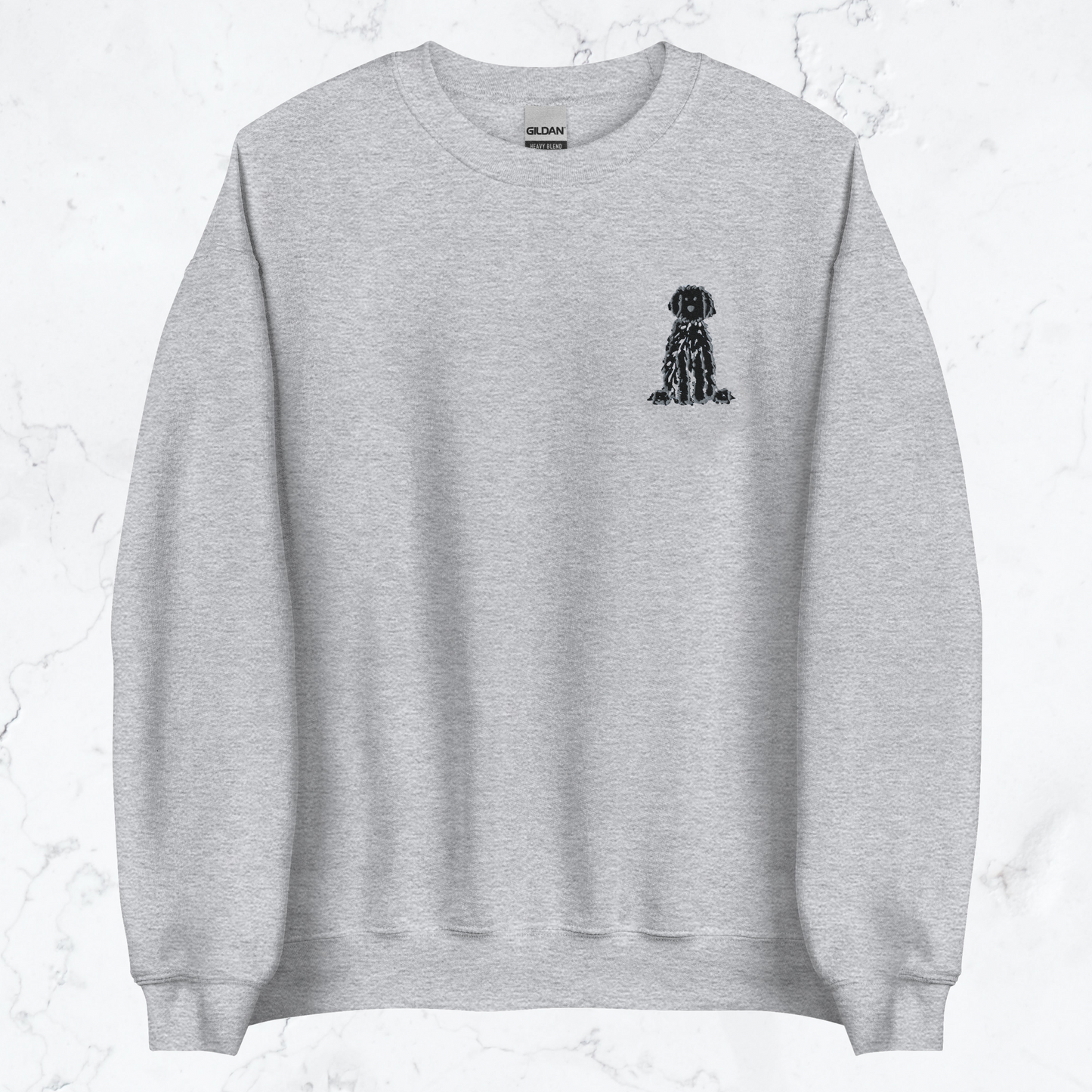 Embroidered Black Doodle Sweatshirt